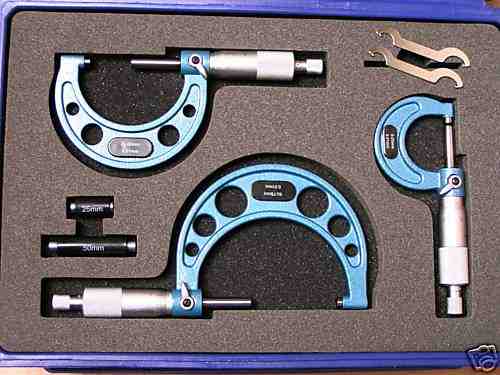 Digital Outside Micrometer Set 0-75mm Ratchet Stop Type